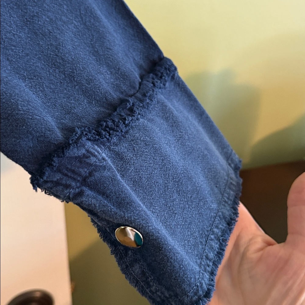 Deep Blue lightweight boho jacket Medium - Picture 6 of 8